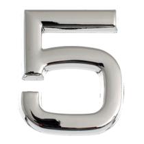 Número 5 Residencial 39 MM Plástico ABS Cromado BemFixa Número 5 Residencial 39 MM Plástico ABS Cromado BemFixa