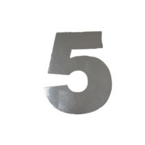 Número 5 Residencial Cromado 20 cm Grande - Requinte Número 5 Residencial Cromado 20 cm Grande - Requinte