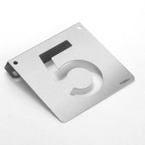 Número 5 residencial - Inox- Pode ser utilizado com Led