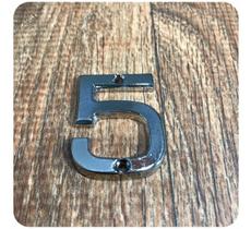 Número 5 Residencial Pequeno Para Apartamento Cromado Número 5 Residencial Pequeno Para Apartamento Cromado