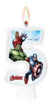Número 5 - Vela Os Vingadores Avengers - Para Bolo E Festa