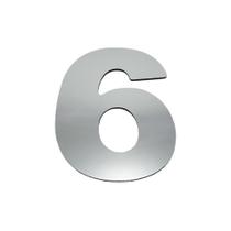 Número 6/9 Residencial Alumínio Espelhado - Rennova, Tamanho: 6/9