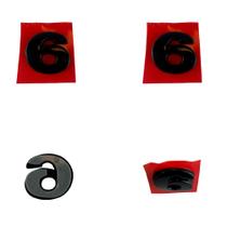 Número 6 Adesivo De Emblema Letreiro Carro Moto Caminhão Número 6 Adesivo De Emblema Letreiro Carro Moto Caminhão