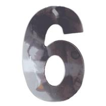 Número 6 em ACM Espelhado 60mm - 360-6 - NUMERAL Número 6 em ACM Espelhado 60mm - 360-6 - NUMERAL