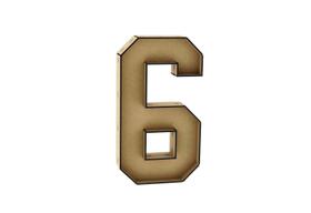 Número 6 Letra Caixa Grande Mdf 30Cm De Altura Decoração
