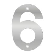 Número 6 Residencial 145 MM Plástico ABS Prata BemFixa Número 6 Residencial 145 MM Plástico ABS Prata BemFixa