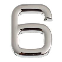 Número 6 Residencial 39 MM Plástico ABS Cromado BemFixa Número 6 Residencial 39 MM Plástico ABS Cromado BemFixa