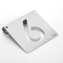 Número 6 residencial - Inox- Pode ser utilizado com Led