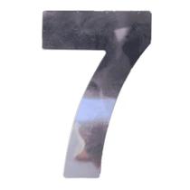 Número 7 em ACM Espelhado 125mm - 300-7 - NUMERAL Número 7 em ACM Espelhado 125mm - 300-7 - NUMERAL