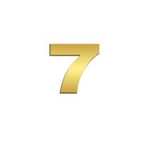 Número 7 Potência Para Scania NTG Inox Dourado - Venka