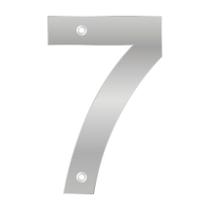 Número 7 Residencial 145 MM Plástico ABS Prata BemFixa Número 7 Residencial 145 MM Plástico ABS Prata BemFixa