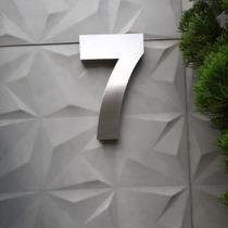 Número 7 residencial em aço inox 15cm Casa Portão 3d- Estoque disponível Número 7 residencial em aço inox 15cm Casa Portão 3d- Estoque disponível