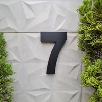 Número 7 residencial em aço inox 20cm Casa Portão 3d- Estoque disponível