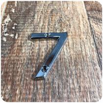 Número 7 Residencial Pequeno Para Apartamento Cromado Número 7 Residencial Pequeno Para Apartamento Cromado