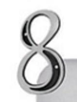 Número 8 Castellar para residência - Prata Número 8 Castellar para residência - Prata