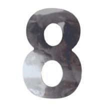 Número 8 em ACM Espelhado 125mm - 300-8 - NUMERAL Número 8 em ACM Espelhado 125mm - 300-8 - NUMERAL