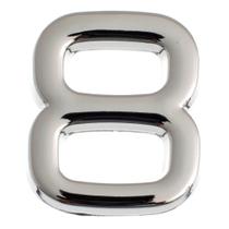 Número 8 Residencial 39 MM Plástico ABS Cromado BemFixa Número 8 Residencial 39 MM Plástico ABS Cromado BemFixa
