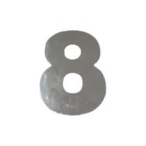 Número 8 Residencial Cromado 10 cm Pequeno - Requinte