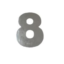 Número 8 Residencial Cromado 20 Cm Grande - Requinte Número 8 Residencial Cromado 20 Cm Grande - Requinte