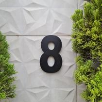 Número 8 residencial em aço inox 20cm Casa Portão 3d- Estoque disponível