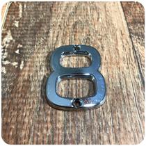 Número 8 Residencial Pequeno Para Apartamento Cromado