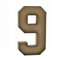 Número 9 Letra Caixa Grande Mdf 80Cm De Altura Decoração