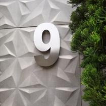 Número 9 residencial em aço inox 15cm Casa Portão 3d- Estoque disponível Número 9 residencial em aço inox 15cm Casa Portão 3d- Estoque disponível