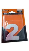 Numero acm aco escovado 60mm (2) vila - 7896112462224