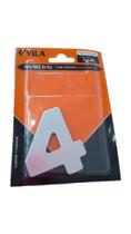 Numero acm aco escovado 60mm (4) vila - 7896112462248