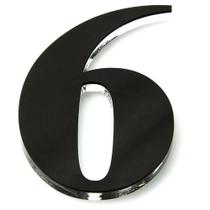 Numero acrilico 14 5cm n 6 preto - kami Numero acrilico 14 5cm n 6 preto - kami
