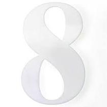 Numero acrilico 14 5cm n 8 - kami Numero acrilico 14 5cm n 8 - kami
