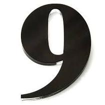 Numero acrilico 14 5cm n 9 preto - kami Numero acrilico 14 5cm n 9 preto - kami
