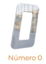 Numero adesivo 0 Ouro escovado 130 mm - Aluminio Leve Numero adesivo 0 Ouro escovado 130 mm - Aluminio Leve