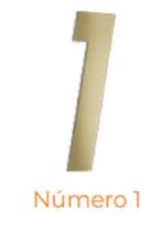 Numero adesivo 1 Ouro escovado 130 mm - Aluminio Leve