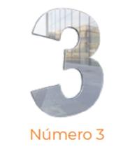 Numero adesivo 3 Prata Espelhado 40 mm - Aluminio Leve