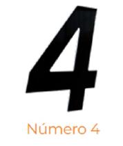 Numero adesivo 4 Preto 130 mm - Aluminio Leve