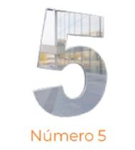 Numero adesivo 5 Prata Espelhado 40 mm - Aluminio Leve