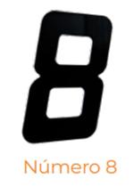 Numero adesivo 8 Preto 130 mm - Aluminio Leve Numero adesivo 8 Preto 130 mm - Aluminio Leve