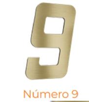 Numero adesivo 9 Ouro escovado 130 mm - Aluminio Leve Numero adesivo 9 Ouro escovado 130 mm - Aluminio Leve