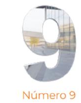 Numero adesivo 9 Prata Espelhado 40 mm - Aluminio Leve