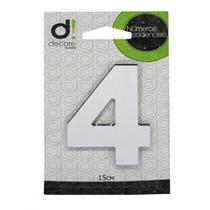 Numero Alum Espelhado 15Cm Decore 4 Numero Alum Espelhado 15Cm Decore 4