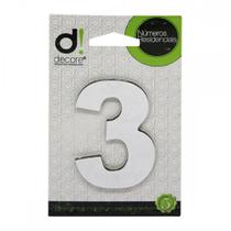 Numero Alum Espelhado Apto 3 Decore 7Cm