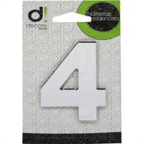 Numero Alum Espelhado Apto 4 Decore 7Cm Numero Alum Espelhado Apto 4 Decore 7Cm