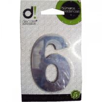 Numero Aluminio Espelhado Apartamento 6 7Cm 10 Numero Aluminio Espelhado Apartamento 6 7Cm 10