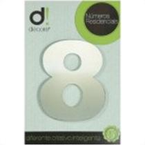 Numero Aluminio Espelhado Apartamento No.8 - 5Cm Numero Aluminio Espelhado Apartamento No.8 - 5Cm