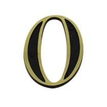 Numero Apartamento PVC Preto / Dourado N 0