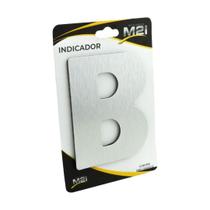 Número B Residencial em Aluminio Composto Cor ESCOVADO 12 cm altura cod 22