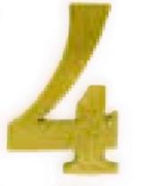 Numero colonial bronze pexcel - n4