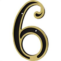 Numero Colonial Preto/Dourado N.6 Numero Colonial Preto/Dourado N.6