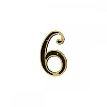 Numero Colonial Preto/Dourado N.6 Numero Colonial Preto/Dourado N.6